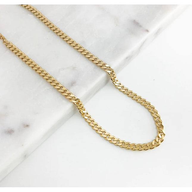 GOGO LUSH MEN'S CUBAN CHAIN NECKLACE GOLD