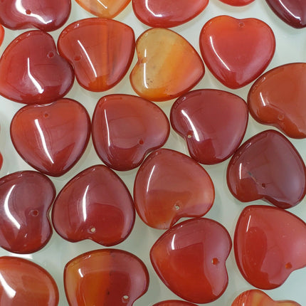 carnelian heart shaped necklace charms