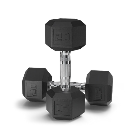 pvc coated hex dumbbells 20 lb
