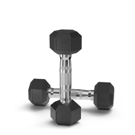 5LB HEX DUMBBELLS