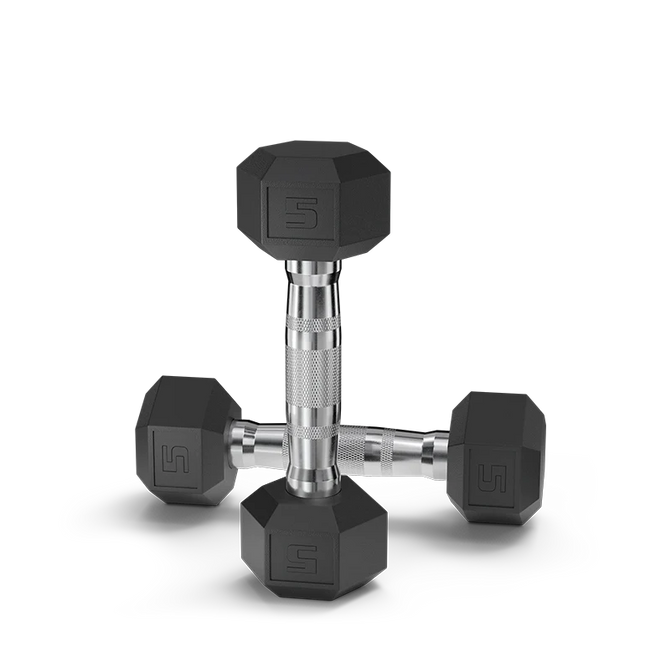 pvc coated hex dumbbells 5 lb