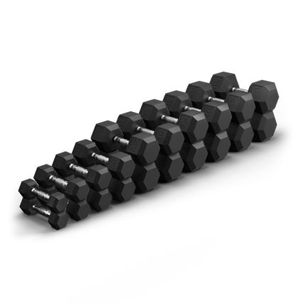 pvc coated hex dumbbell set