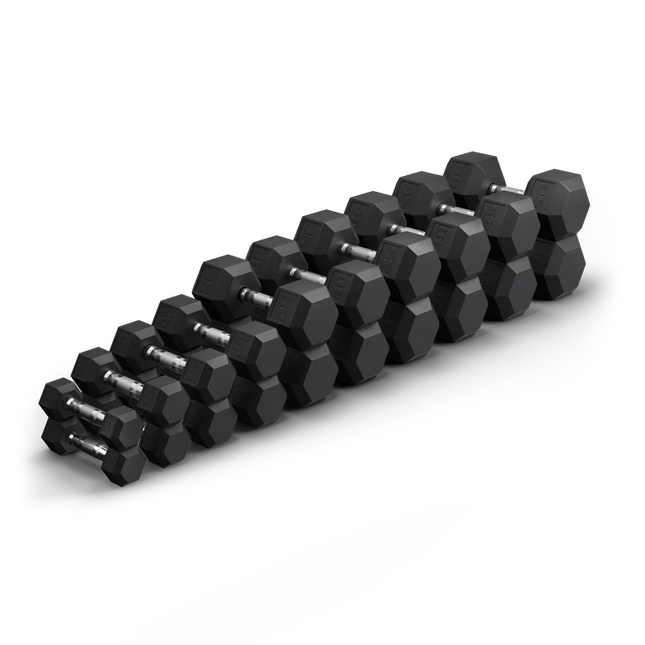 pvc coated hex dumbbell set