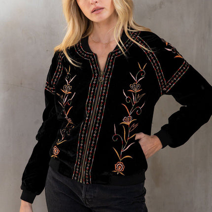 Lovestitch - Jedda Velvet Bomber Jacket