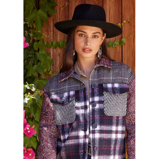 Lovestitch - Kennie Patchwork Plaid Jacket