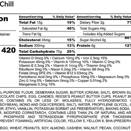 Netflix and Crunch OCD cookies nutrition facts