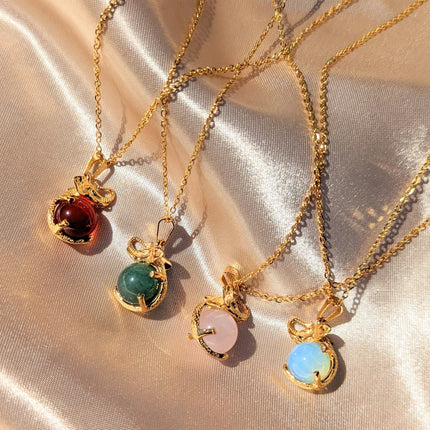 elephant crystal ball necklace multiple choices
