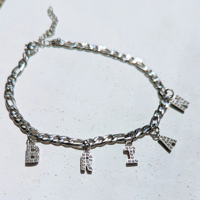 anklet letter charms