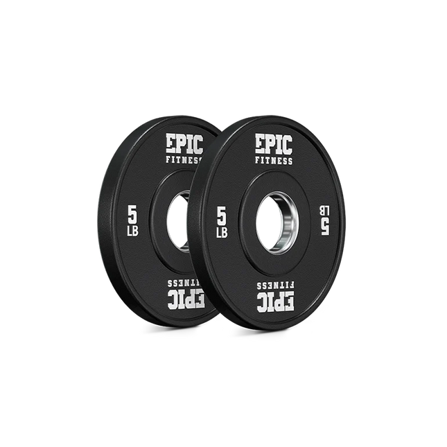 EPIC FITNESS URETHANE COMPETITION BARBELL PLATES 5LB