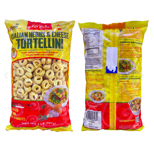 ITALIAN HERBS AND CHEESE TORTELLINI