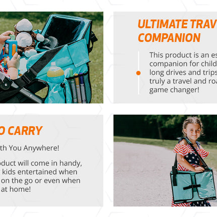 Bold Route - Kids Travel Tray | Travel Essentials & Organizer