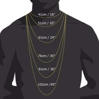 MAN NECKLACE SIZE CHART
