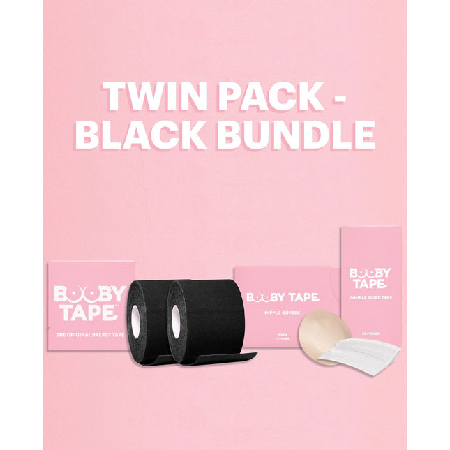 Booby Tape Twin Pack Black Breast Lift Tapes